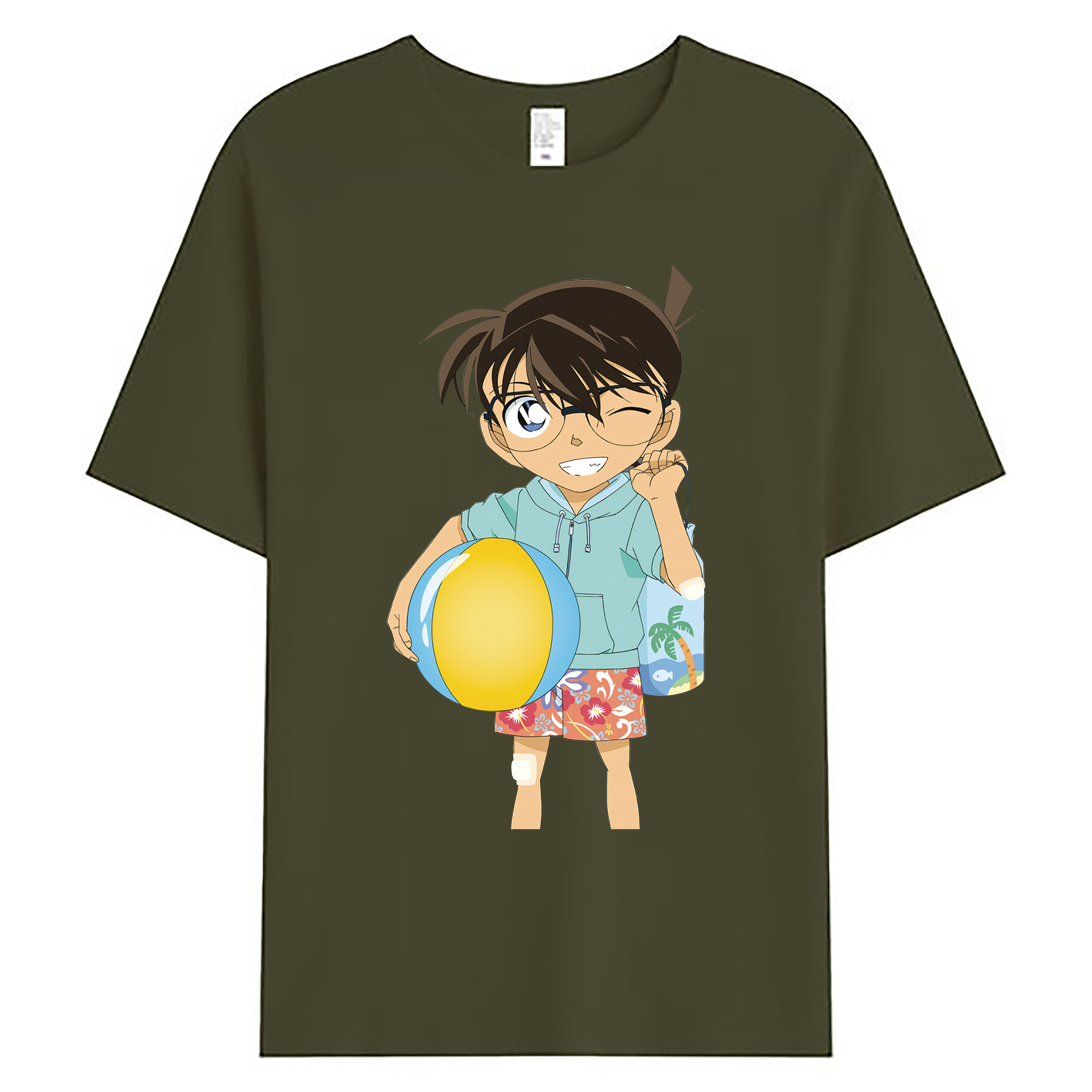 （画像用） 名探偵コナン 江戸川 コナン Detective Conan Conan Edogawa 綿100％ メンズ半袖Tシャツ｜肌触りやわらか＆通気性
